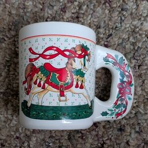 Festive Vintage (80s) Rocking Horse Mug